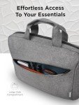 Lenovo Laptop Carrying Case T210, 15.6-Inch Laptop and Tablet, Sleek Design, Durable and Water-Repellent Fabric, Business Casual or School, GX40Q17231 Casual Toploader - Grey