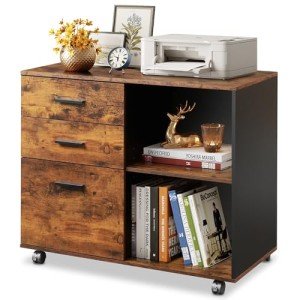 DEVAISE Mobile 3-Drawer Wood File Cabinet