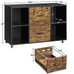Yaheetech 2-Drawer Lateral File Cabinet with Compartments