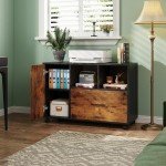 DEVAISE Locking Lateral File Cabinet on Wheels