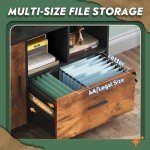 DEVAISE Locking Lateral File Cabinet on Wheels