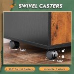 DEVAISE Locking Lateral File Cabinet on Wheels