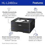 Brother HL-L2460DW Wireless Monochrome Laser Printer