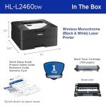 Brother HL-L2460DW Wireless Monochrome Laser Printer