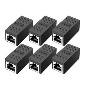 ZUZONG Ethernet Coupler Adapter for Cat5-Cat7 (6 Pack)