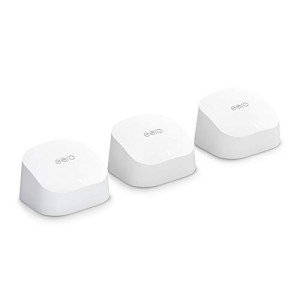Eero 6 Mesh WiFi System - 3-Pack, Alexa Compatible