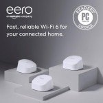Eero 6 Mesh WiFi System - 3-Pack, Alexa Compatible