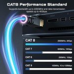 DbillionDa Cat8 Ethernet Cable - 6FT High Speed