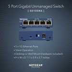 NETGEAR 5-Port Gigabit Ethernet Switch - Gray