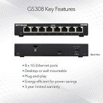 NETGEAR 8-Port Gigabit Ethernet Switch - GS308