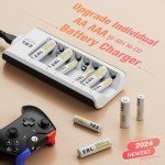 EBL Rechargeable AA/AAA Batteries with Smart Charger