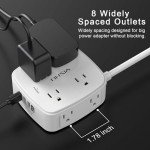 8-Outlet Power Strip with 4 USB Ports