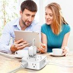 8-Outlet Power Strip with 4 USB Ports