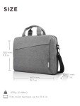 Lenovo Laptop Carrying Case T210, 15.6-Inch Laptop and Tablet, Sleek Design, Durable and Water-Repellent Fabric, Business Casual or School, GX40Q17231 Casual Toploader - Grey