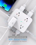 Power Strip with 8 Outlets and 4 USB Ports