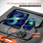 100W Portable Solar Panel Charger for Camping