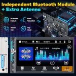 7" Wireless Double Din Car Stereo with Carplay