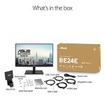 ASUS 24" 1080P Multi-Touch Monitor (BE24ECSBT) - Full HD, IPS, 10-Point Touch, IPS, Eye Care, USB-C with Power Delivery, HDMI, DisplayPort Daisy Chain, Height Adjustable, VESA Wall Mountable, Black