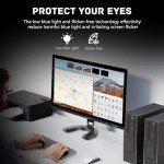 Prechen 24 Inch Touchscreen Monitor, IPS FHD 1080P Touch PC Display with HDMI & VGA & USB, 75Hz, VESA, Built-in Speakers, Computer Touch Screen for Gaming & Business