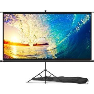 100-Inch HD Projector Screen with Tripod Stand