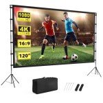 Portable 120" Outdoor Projector Screen with Stand