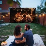 Portable 120" Outdoor Projector Screen with Stand