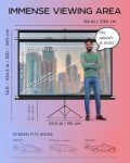 100-Inch HD Projector Screen with Tripod Stand
