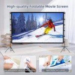 Portable 120" Outdoor Projector Screen with Stand