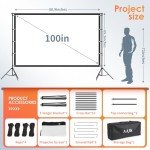 100-Inch Portable Projector Screen for Outdoor Movies