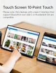 CAPERAVE 15.6'' Portable Monitor Touchscreen, FHD IPS Touch Screen with Tempered Glass, Travel Monitor with Kickstand & Speaker, HDMI USB C External Monitor for Laptop Phone Computer Xbox Switch PS4/5