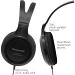 Panasonic Lightweight Over-Ear Wired Headphones - Black