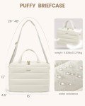 LOVEVOOK Laptop Bag For Women, 15.6 Inch Puffer Laptop Briefcase, Lightweight Work Bussiness Messenger Bag, Large Computer Shoulder Bag, Office, Travel, College, Teacher