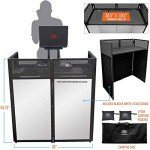 AxcessAbles Portable DJ Facade Booth with Lighting