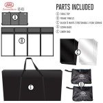 AxcessAbles Portable DJ Facade Booth with Lighting