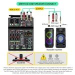 4-Channel Audio Mixer with Dual Wireless Mics