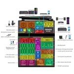 4-Channel Audio Mixer with Dual Wireless Mics