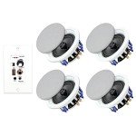 Herdio 5.25" Bluetooth Ceiling Speakers with Amplifier