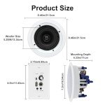 Herdio 5.25" Bluetooth Ceiling Speakers with Amplifier