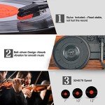 Wireless Vinyl Record Player with Built-in Speakers
