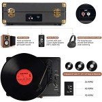 Bluetooth Vinyl Record Player with Built-In Speakers