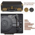 Bluetooth Vinyl Record Player with Built-In Speakers