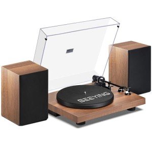 Bluetooth Vinyl Record Player with Stereo Speakers