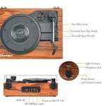 Wireless Vinyl Record Player with Built-in Speakers