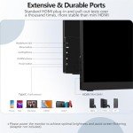 InnoView Portable Monitor Touchscreen 15.6" 1080P 10-Point Touch Screen Monitor Portable with Protective Sleeve Built-in Stand, 1200:1 HDMI USB C Travel Monitor for Laptop, PC, Mac, Phone, Switch