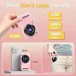 48MP Compact Digital Camera for Kids, Pink
