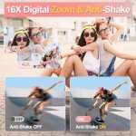 48MP Compact Digital Camera for Kids, Pink