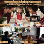 64MP 4K Vlogging Camera with Flip Screen & Zoom