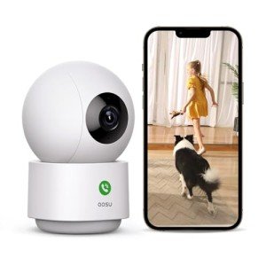 AOSU 2K Indoor Security Camera with Motion Tracking