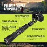 500mm/1000mm f/8 Telephoto Lens for Canon