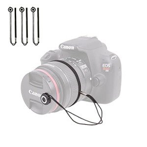Camera Lens Cap Leash with Elastic String (3-Pack)